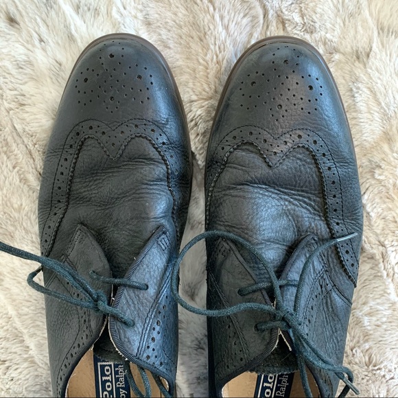 Polo Ralph Lauren Black Leather Wingtip Oxfords main image 6